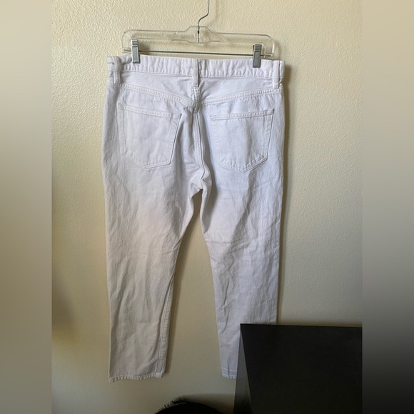 Frame Women’s Le Slouch Denim in Rumpled Blanc Grind Jeans White Size 28 - Picture 3 of 9